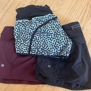 Lot of 3 lululemon shorts!! All are Speed Up 4” inseam. All size 6.